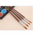 BN-8004 13 pcs long round handle pointed shape artistic acrylic painting brush set. 