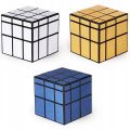 QY Toys Mirror Cube 3x3x3 Speed Cube 3x3 Mirror Blocks Cube Different Shapes Silver, Golden, Blue Cube Learning cube. 