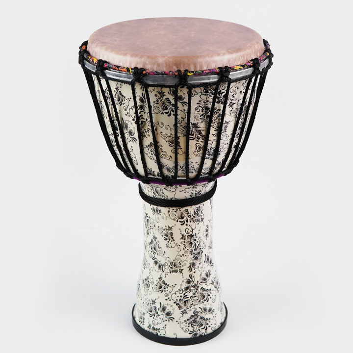 Arabic Culture Drum Djembe Drum Hand Drum | 19 x 12 Inch | with Colorful Art Patterns Percussion Musical Instrument |