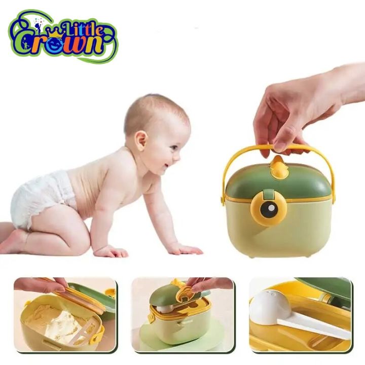 Baby Milk Powder Container with Spoon Double Sealing Formula Milk Storage Box Milk Powder Box Snacks Eye Container