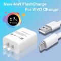 Original 100% Vivo_ 44w Flash charger Original Vivo_ Dual Engine charger for Vivo_V20 Se V19 V20 V23 V23e V21 V21e V17 Pro X50 Pro X60 Fast Flash Charging Dual Engine Charging Charge. 
