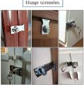 2.5 inch Hasp Locks with Keys, Chrome Plated Twist Knob Keyed Locking Hasp for Drawers, Cabinets, Closets, Boxes, Showcase (Silver). 