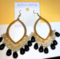 2pcs, Metal UV Resin Jhumka Earrings / Bezel/ Jhumka Base, about 50mm, DIY Customize Art & Craft.. 