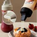 5 Holes - 350ml Squeeze Sauce Bottle Ketchup Storage Container With Lid, Squeeze Bottle Condiment Bottles Hot Sauce Dispenser Refillable Five Hole Container with Lid Squirt Bottle Sauce Dispenser Ketchup Bottle. 