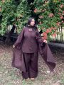 Sleeves Work Short Kurti Farshi Shalwar with Dupatta 3-Piece Casual Dresses for Women. 