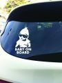 Baby on Board Sticker - (Set of 2) Funny Safety Caution Decal Sign Carlos from The Hangover Car Windows Bumpers - [Size: 6"x4"]. 