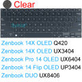 Keyboard Cover for ASUS Zenbook 14 OLED Flip Pro UX3406 UX3405 UX3404 UP3404 UX6404 Q420 UX5401 Silicone Protector Skin Case. 