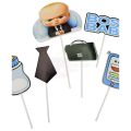 Boss Baby Theme Cake Toppers - Cake Toppers - Blue Colors - Boys Theme - Pack Of 6 Cake Toppers. 