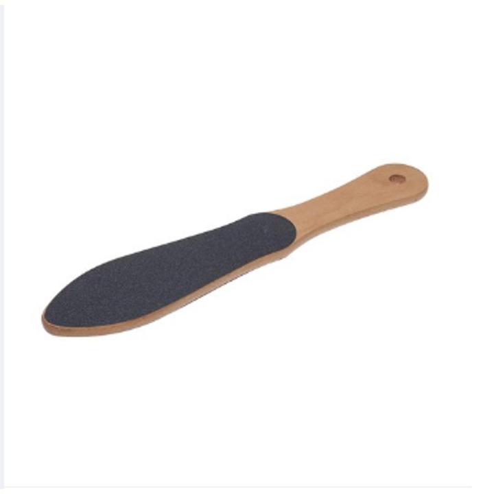Foot Filer Wood Handle Dual Sided Coarse Wooden Foot Scraper Hard & Dead Skin Callus Remover, Pedicure Foot Scrubber