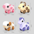 Animal Shape Toy Wind-up Animal Car Toy Fun Exciting Racing Cars for Toddlers Perfect Birthday Gift for Boys Girls Press Ejection House Pig Horse Bear Elephant Tiger Spring Clockwork Wind-up Animal. 