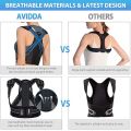 AVIDDA Posture Corrector for Men Women, Back Brace with Replaceable Support Plate, Breathable and Adjustable Back Support Providing Pain Relief from Back, Neck & Shoulder Size: S Black uk import. 