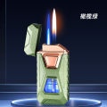 New Internet Celebrity Voice-Controlled Induction Ignition Windproof Inflatable Double Fire Lighter Creative Personality Trendy Lettering Gift Men. 