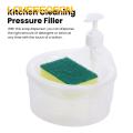 Kitchen Soap Dispenser Convenient Soap Dispenser with Sponge Holder No Dripping Large Capacity Home Supplies Soap Dispenser for Kitchen. 