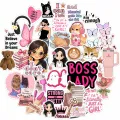 Mega Pack of 35+ Pink Aesthetic Stickers - Cute Motivational & Girl Power Stickers for Laptop, Mobile, Journal & Scrapbook UNCUT A4 STICKER SHEET. 