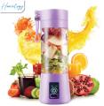 USB Chargeable Juicer Blender Fruit Mixing Machine 6 Blades 380 ml Mini Portable Juicer Blender Milkshake Smoothie Maker. 