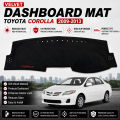 Toyota Corolla 2009-2013 Sun Protection Velvet Dashboard Mat | Anti-Glare Dash Cover | Custom Fit Interior Dashboard Carpet. 
