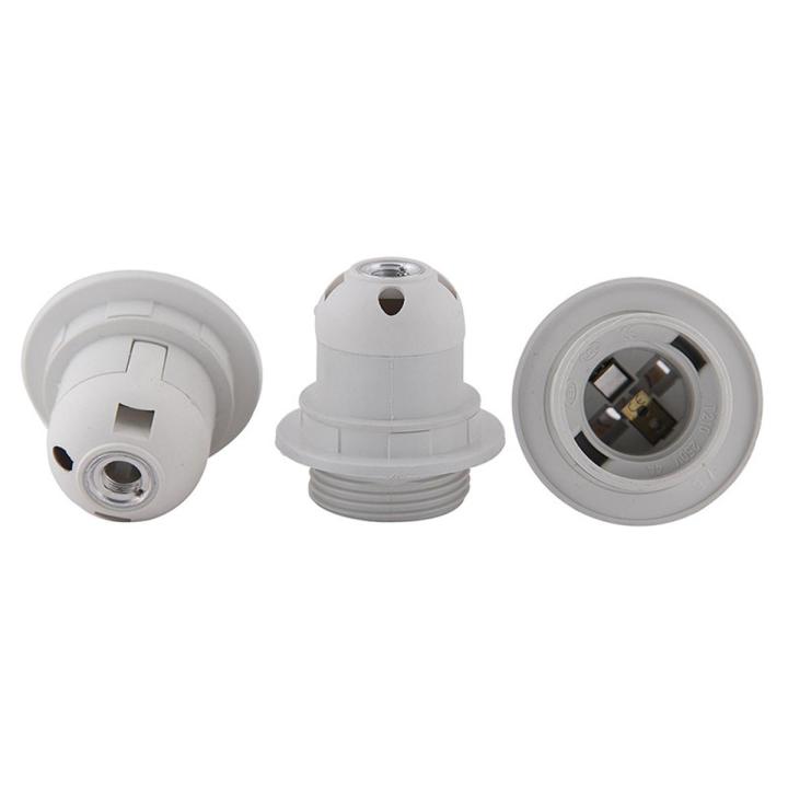 E27 White Bulb holder With Ring - Universal Lamp Screw Bulb Holder - LED Bulb Holder for Home and Office