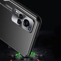 For Vivo X60 Pro+/Vivo X60 Pro Plus Electroplated Metal Back Panel Soft TPU Bumper Double Shockproof Protective Cover Compatible case. 