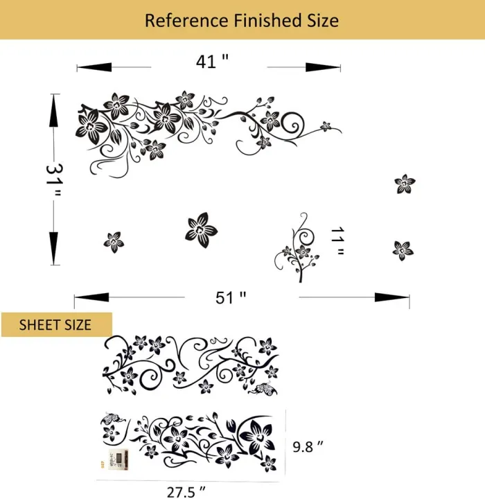 WallsArt%20Store%20Flowers%20Vine%20Wall%20Decals%20Black%20Flowers%20Wall%20Stickers%20Butterfly%20Wall%20Decor%20Removable%20Vinyl%20DIY%20Home%20Wall%20Art%20Stickers%20for%20Bedroom%20Living%20Room%20TV%20Wall%20Decoration%20-%20Image%204