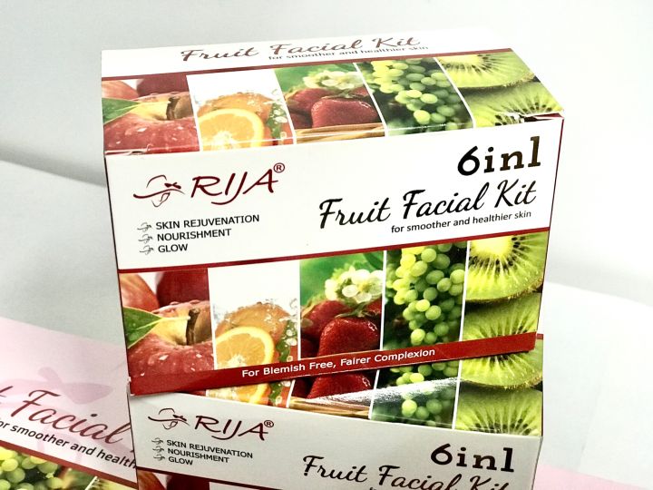 6 in 1 Fruit Facial Kit For Smoother & Healthier Skin, For Blemish Free, Fairer Complexion, For Skin Rejuvenation, Nourishment & Glow.