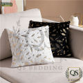 Super Soft Square Faux Throw Pillow Covers Sofa Cushion Covers Pillow Case Decorative (Chartreuse Leaves) - QS Bedding. 