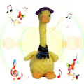 Dancing Duck Interactive and Plush Toys Repeat Talking Toy With Lights and Music - Operated Battery. 