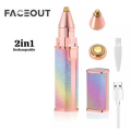 FACEOUT - Original Facial Hair Remover Machine – High Quality Rechargeable Eyebrow Trimmer – Portable Electric Lipstick Shape Razor for Women – 1 in 1 & 2 in 1 Eyebrow Trimmer Variants – Smooth & Gentle Hair Removal Tool – Safe for All Skin Types. 
