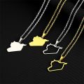 Unisex Syria Country Map Flag Pendant Necklace Gold Silver Color Chain Choker Syria Outline Necklace Christmas Party Jewelry. 