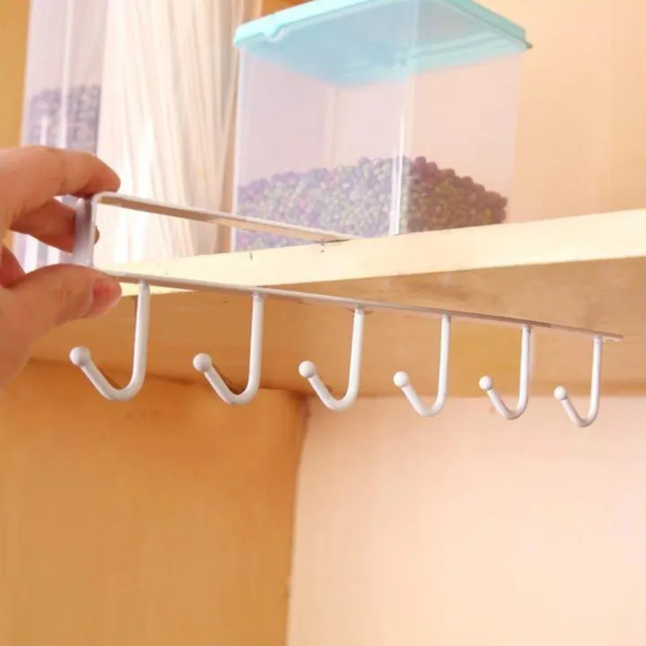 Stainless%20Steel%20Multi%20functional%20Kitchen%20Utensil%20Rack%20with%206%20Hooks%20(White)%20-%20Image%206