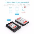 ORICO 2.5 to 3.5 inch Hard Drive Caddy Support SATA 3.0 Support 7 / 9.5 / 12.5mm 2.5 inch SATA HDD and SSD Computer Accessories. 