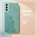 Retro Flower for Samsung S22 Phone case iphone13 Electroplating Glitter Note20 All-Inclusive Protective Cover A53 Soft. 