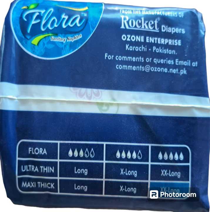 Sanitary%20Napkins%20Maxi%20Thick%20XXL%2016%20Pads%20by%20Flora%20Individually%20Packed%20with%20Maximum%20Absorbency%20-%20Image%203