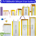 3.7v  25mAh /50mAh /100mAh /200mAh/ 450mAh/ 550mAh/ 1000mAh/ 1100mAh/ 1400mAh/2800mAh /3000mAh /5000mAh /10000mAh Lithium Ion Battery Battery for Power Bank DIY ,Toys or Arduino Projects by Electrica. 