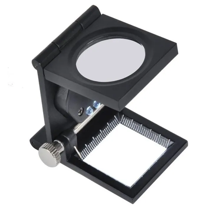 Metal%20Body%20:%2010X%20Foldable%202%20LED%20Light%20Linen%20Tester%20Magnifier%20Magnifying%20Glass%20Lens%20Scale%20Pointer%20Loupe%20Thread%20Counter%2010X%20Magnification%20for%20Professional%20Use%20-%20Image%202