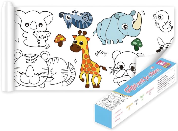 This Children's Drawing Roll Coloring Paper Roll for Kids is perfect ...