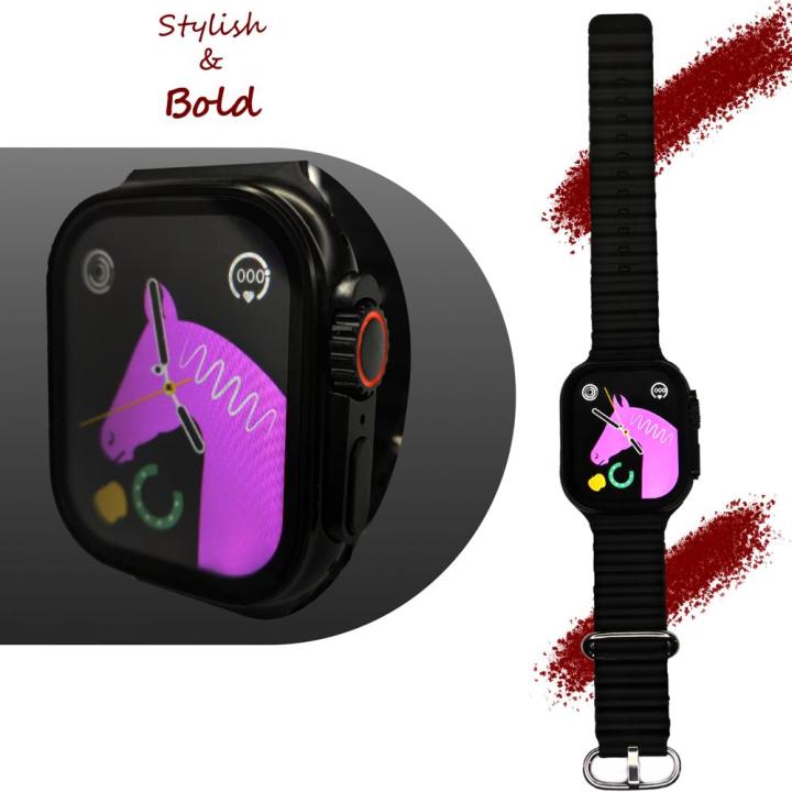 T900 Ultra 2 BIG 2.19 Infinite Display Smart Watch Full Touch Screen Bluetooth Call Space Aluminum Case 49 MM Heart Rate Sleep Monitoring Water Proof Wireless Charging Android and iOS Multicolor Men Women Ultra Watch / T900 Ultra 2 Smart Watch