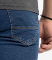 Men's Slim Fit Dark Blue Denim Pant - 1042. 