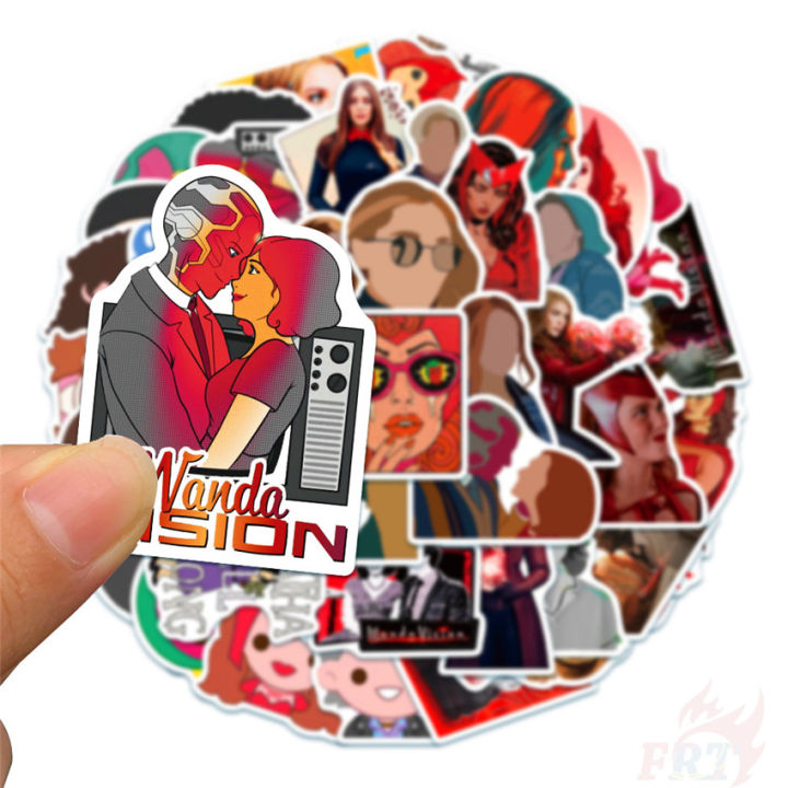 %E2%9D%89%20Wanda%20Vision%20Series%2002%20-%20Marvel%20Avengers%20Superhero%20TV%20Shows%20Vision%20Scarlet%20Witch%20Stickers%20%E2%9D%89%2050Pcs/Set%20Fashion%20DIY%20Decals%20Doodle%20Stickers%20-%20Image%205