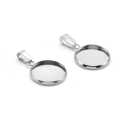 2pcs Stainless Steel Pendant Blanks -  For Resin Jewelry Making  -Necklace Pendants Findings Bases - Tray Blank Diy Bezel. 