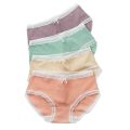 Yingbao Ladies Underwear Japanese Style Lace Woman Teenger Girl Panties Cute Bow Middle Waist Female Panty Comfy Breathable Brief Plus Size. 