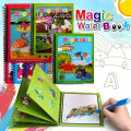 Best Gift to your kid Magic Water Book and LCD Writing Tablet Set Reusable Magic Water book with Magic Pen Painting Board for Children Education Drawing Pad (Random Design &Colors) include  4 pages in magic water book. 