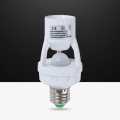 "360° Smart PIR Motion Sensor Bulb Holder | Automatic E27 Light Socket Adapter with Adjustable Timer & Lux Control | Energy Saving Lamp Base for Home & Office". 