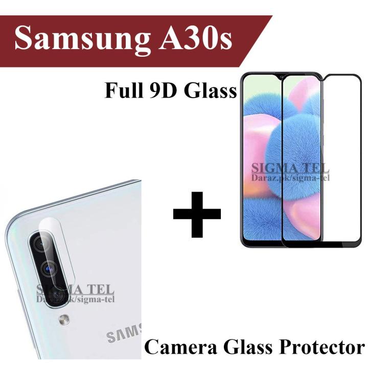 Samsung Galaxy A30S Full Black 9D5D6D10D11D21D Tempered Glass Screen Protector Full Glue Edge To Edge + Camera Flexible Gorilla Glass Protector For Samsung Galaxy A30s