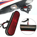 FG Universal Motorcycle Rear Reflector License Plate Light 3 LED Number Plate Light Tail Red Reflector. 
