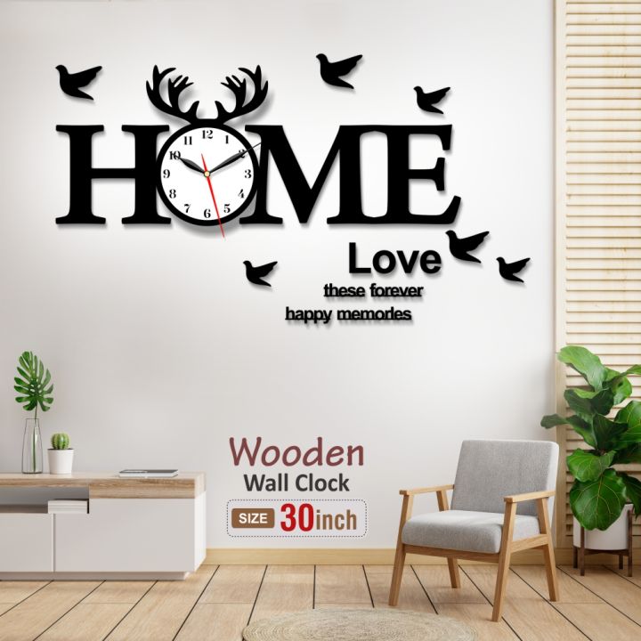 Alphabet%20HOME%20Large%20Wall%20Clock%20Modern%20Design%20Clocks-%203D%20laser%20cut%20-%20home%20decore%20%20-%20wooden%20wall%20clock%20-%20Image%205