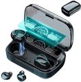 M10 TWS Airpods _ with Super Sound & High Quality Touch Sensors True Stereo Headphones with Built in Mic 10m Transmission Bluetooth Wireless Earbuds , Charging Case Sport Headset for all Bluetooth Smart devices.. 