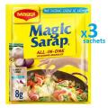 Magic Sarap All-in-One Seasoning Granules (Filipino Spices) 8g x 3 sachets. 