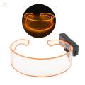LED Visor Glasses Cybergoth Goggles Cosplay Party Eyewear Orange. 