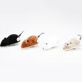 Pet Dog Cat Plush Funny Toy Mouse Animal Clockwork Wind Up Running Play Gift. 