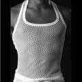 Pack of 6 - Mens Summer Mesh See-through Sleeveless / NET vesr ) t-shirt Tank Tops Vest Undershirt. 